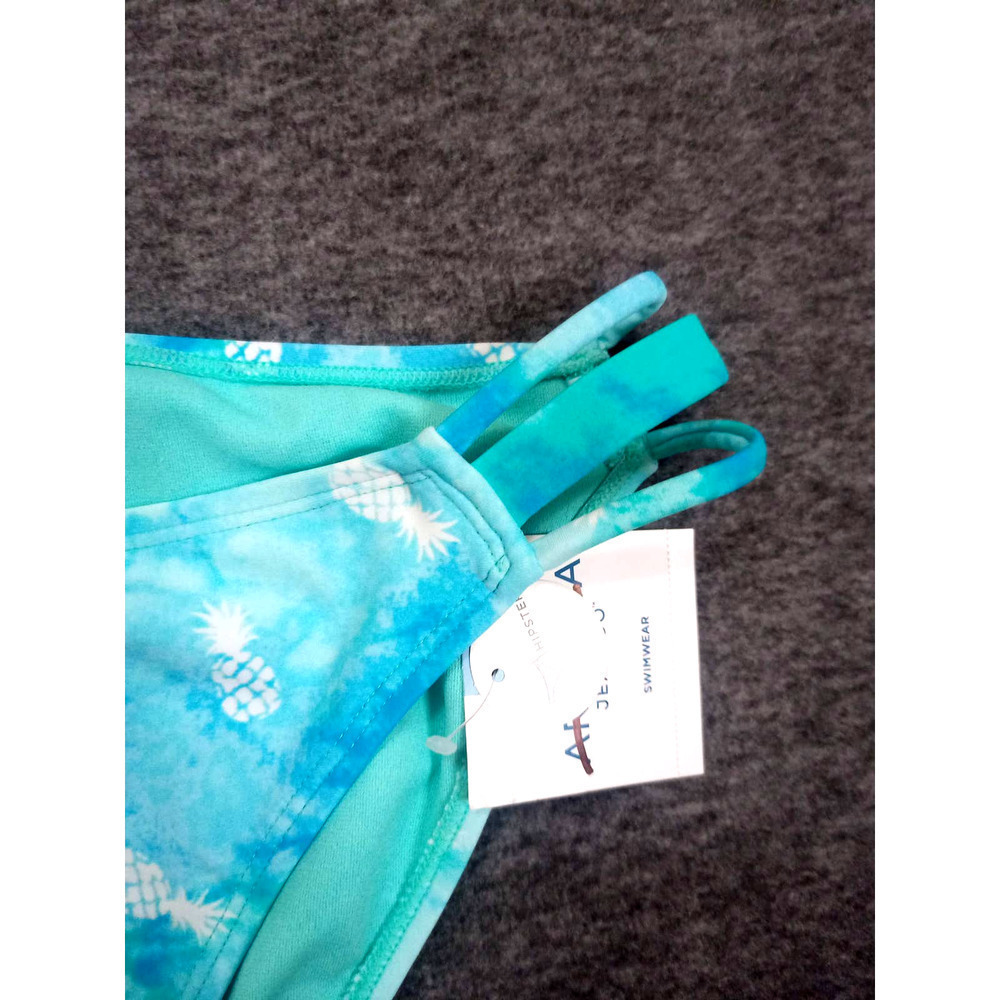 NWT Arizona Women Size M Blue Tie Dye Pineapple Hipster Bikini Swim Bottoms - Picture 4 of 7